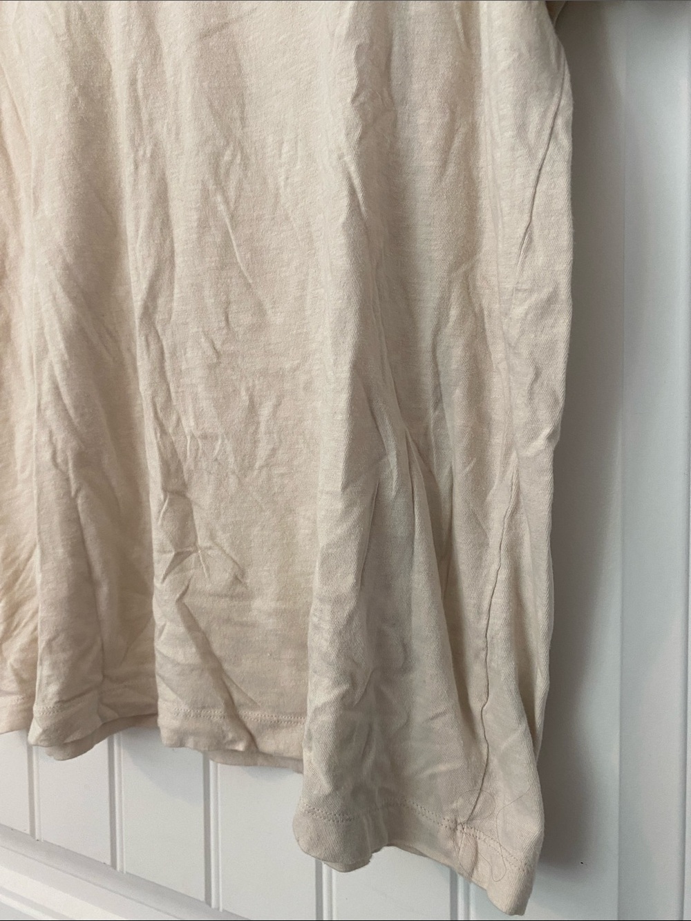 aerie Lightweight V-Neck Short Sleeve Tee - Cream size Large - Picture 5 of 7